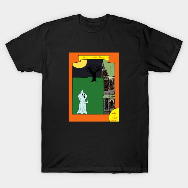 A Real Haunted House Sideshow T-Shirt by Rua and Zach's Ghostly Bootique